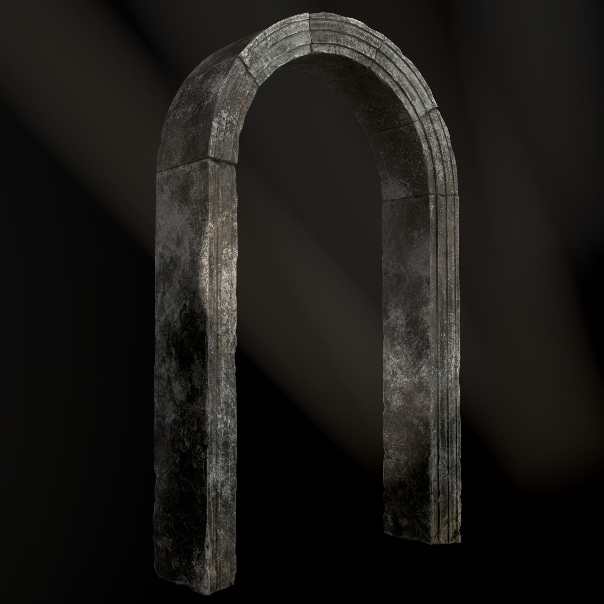 Medieval Stone Arch  Low-poly 3D model_11
