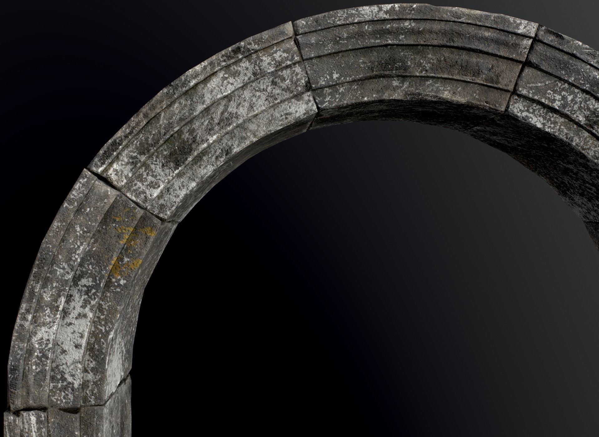 Medieval Stone Arch  Low-poly 3D model_17