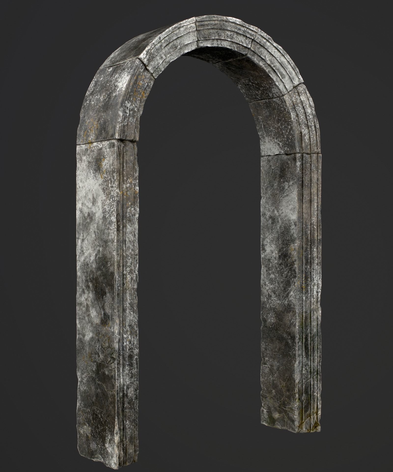 Medieval Stone Arch  Low-poly 3D model_9