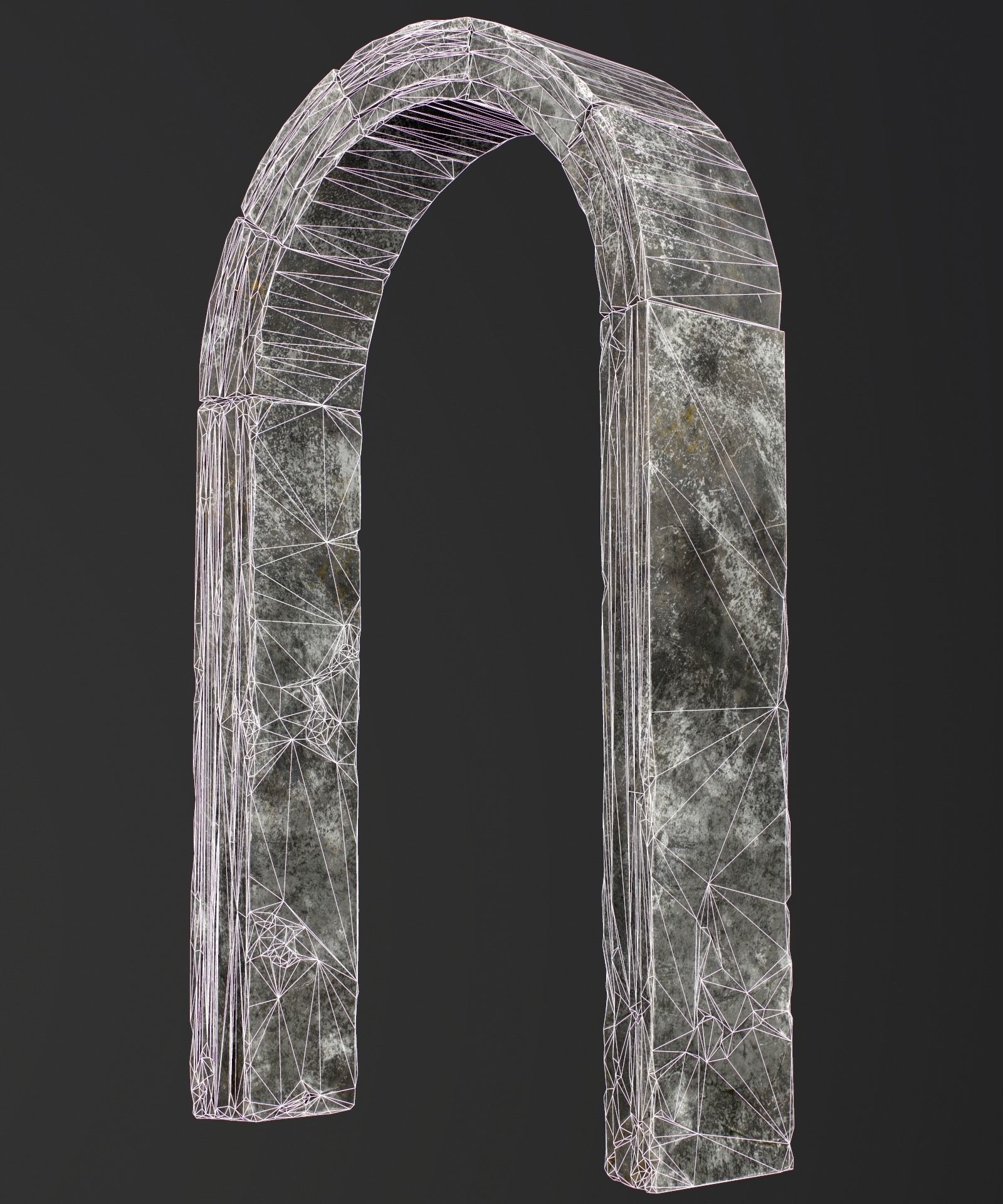 Medieval Stone Arch  Low-poly 3D model_26