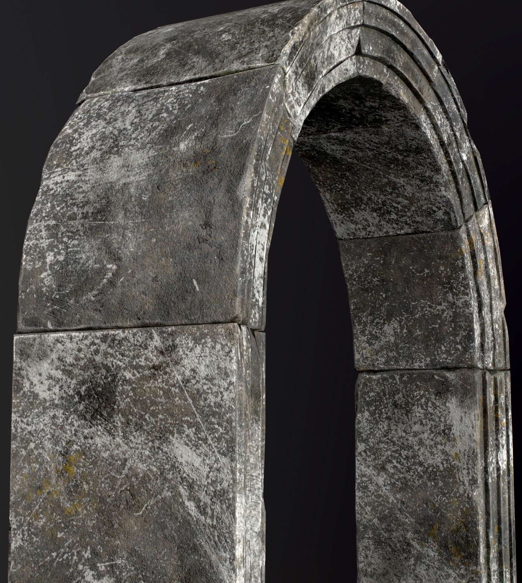 Medieval Stone Arch  Low-poly 3D model_4