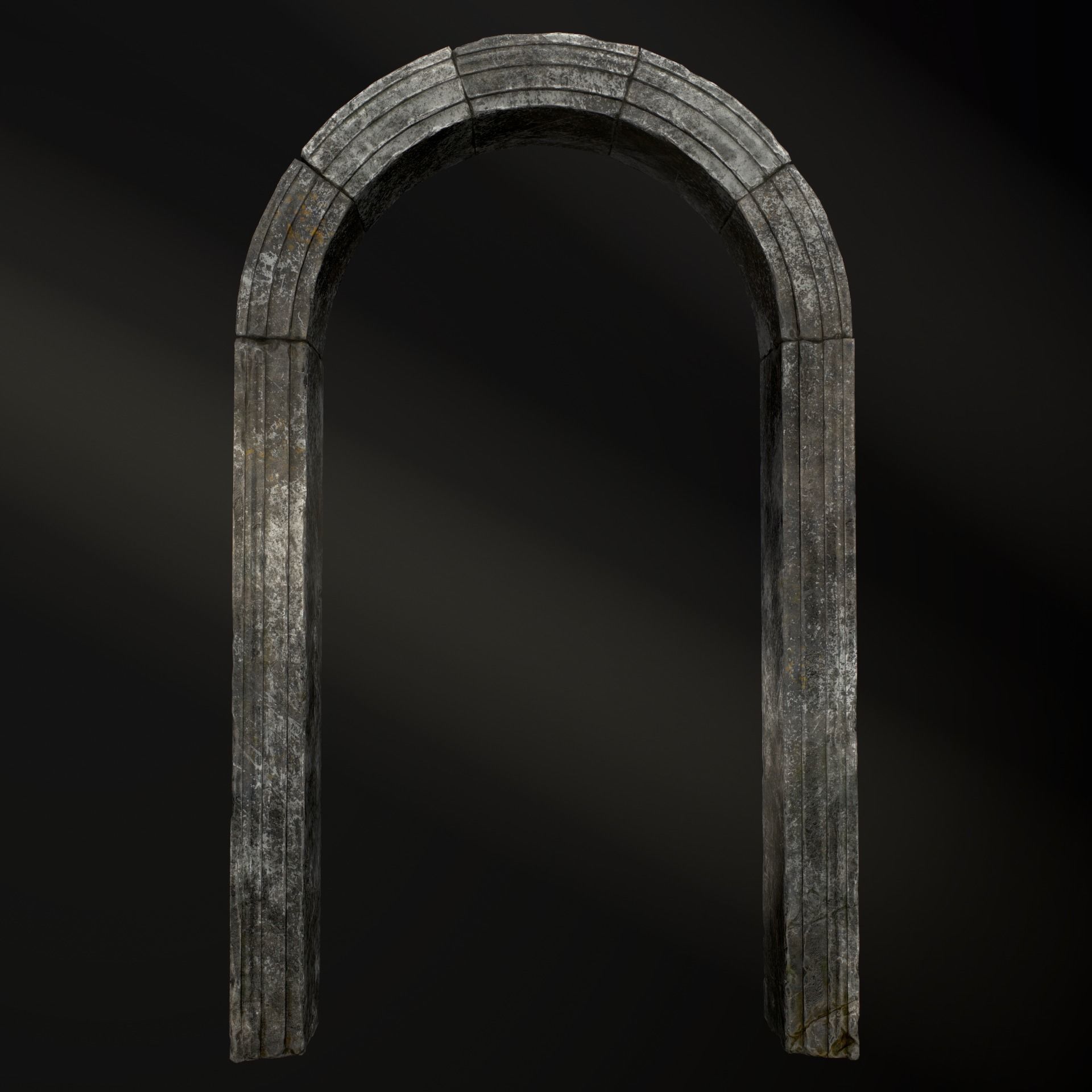 Medieval Stone Arch  Low-poly 3D model_28