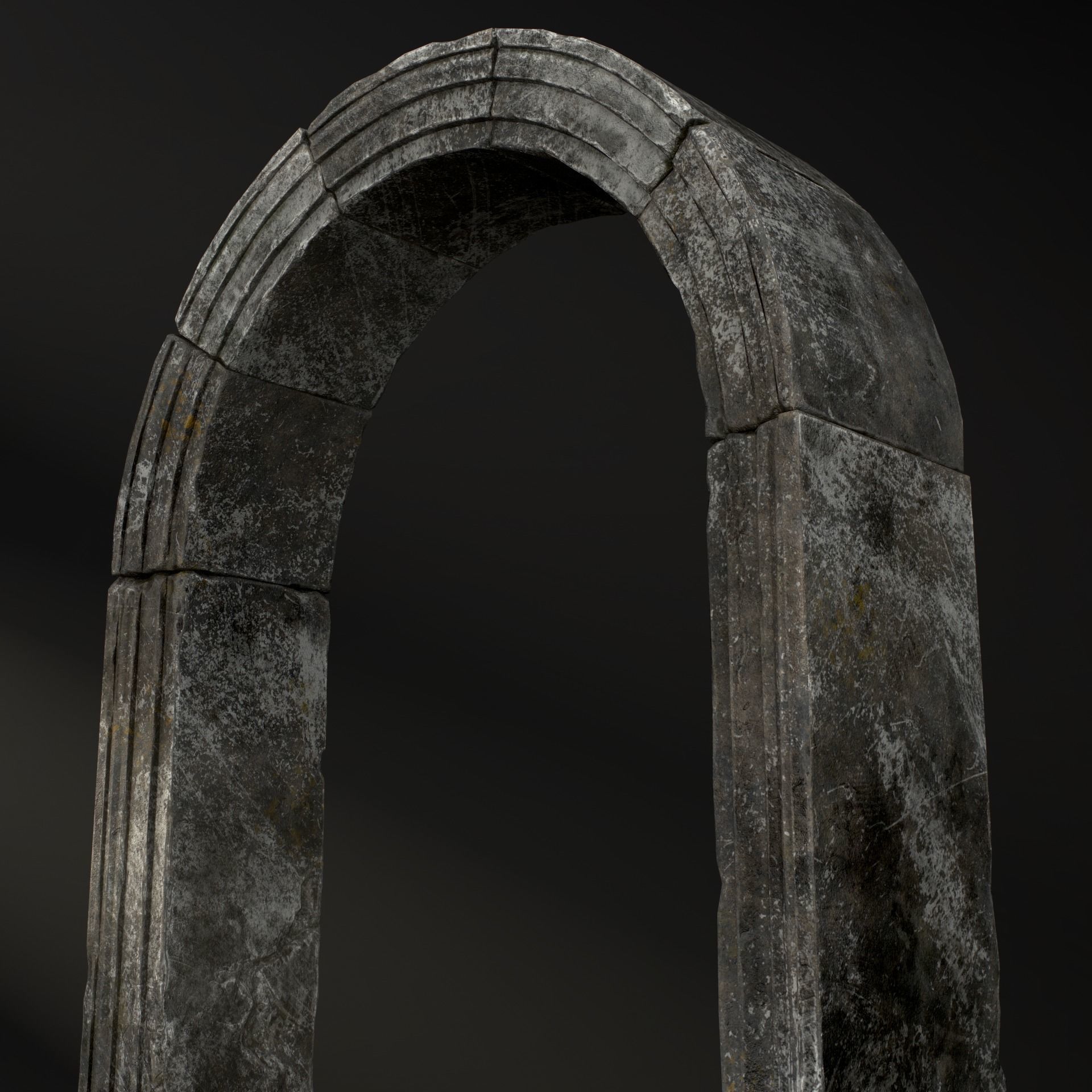 Medieval Stone Arch  Low-poly 3D model_39