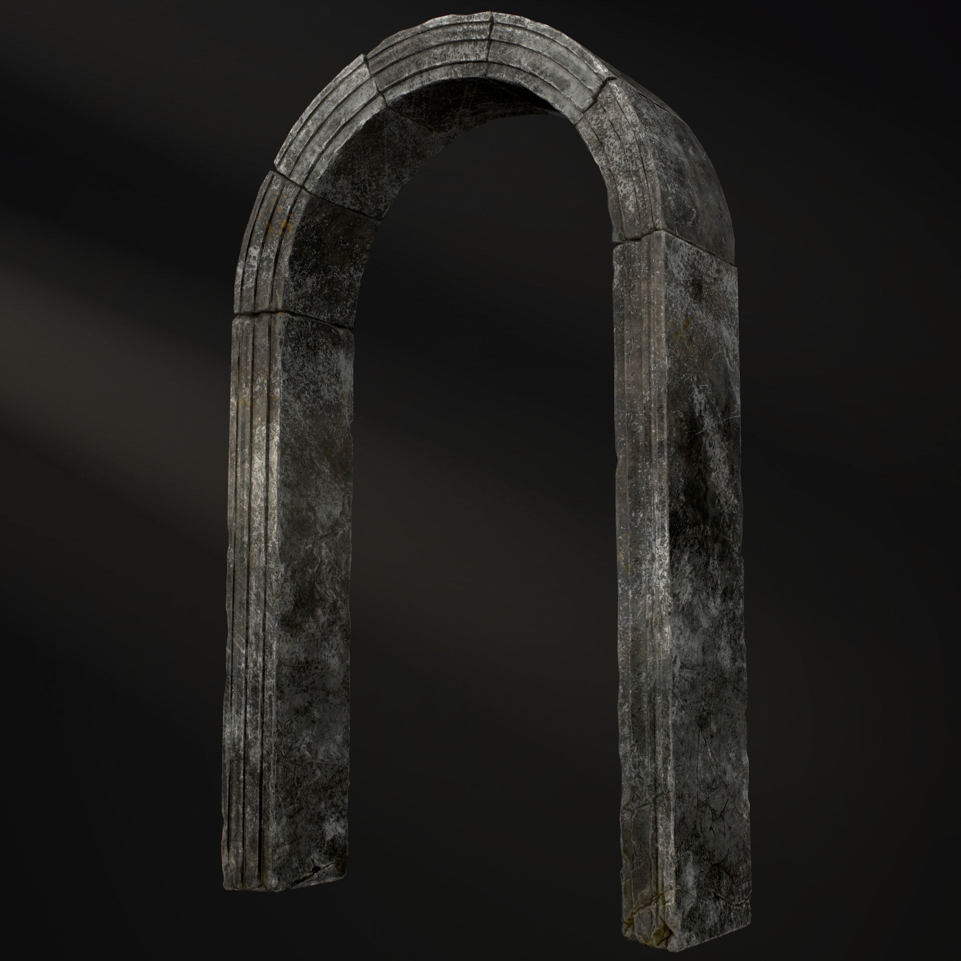 Medieval Stone Arch  Low-poly 3D model_2