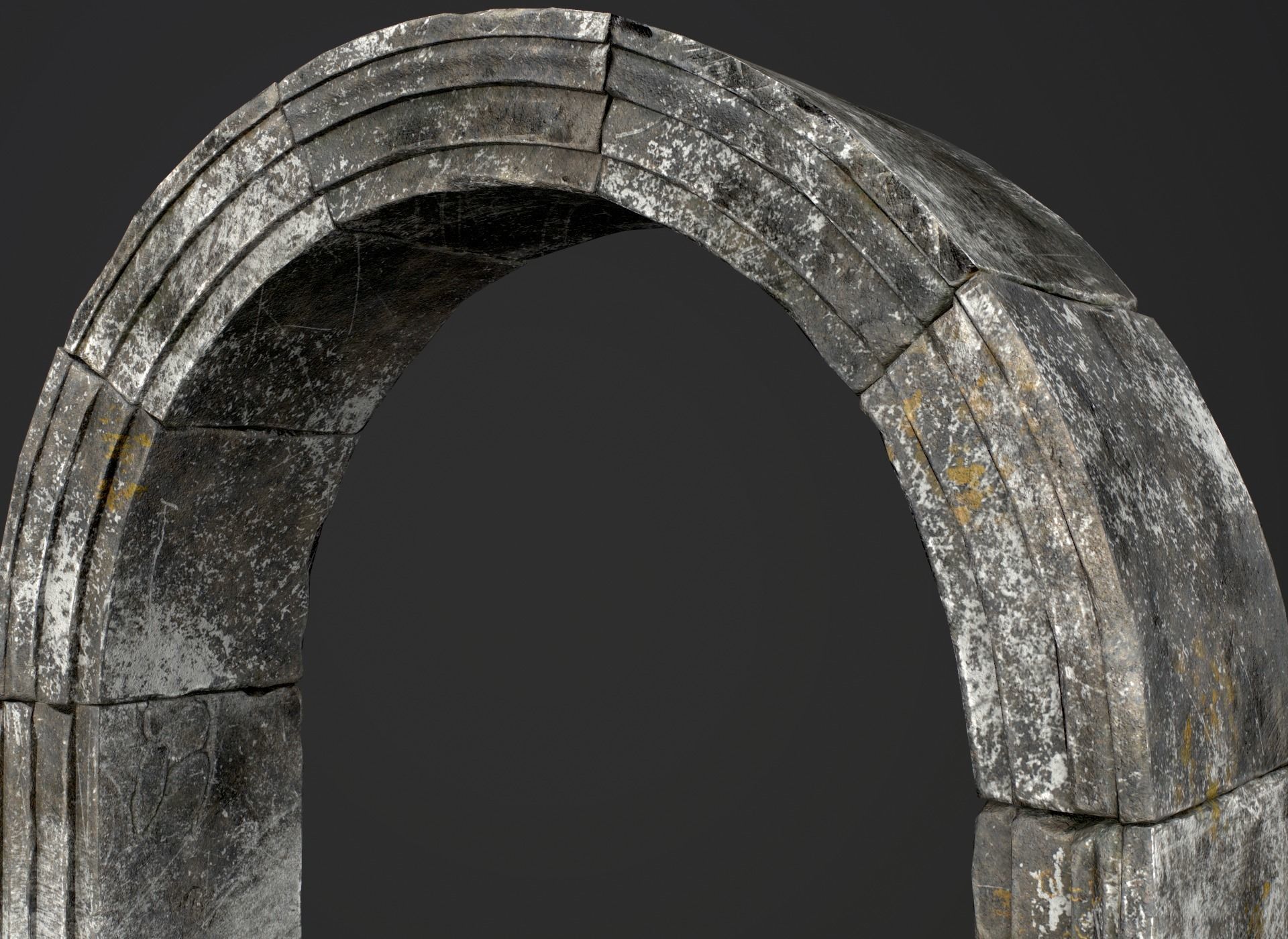 Medieval Stone Arch  Low-poly 3D model_5