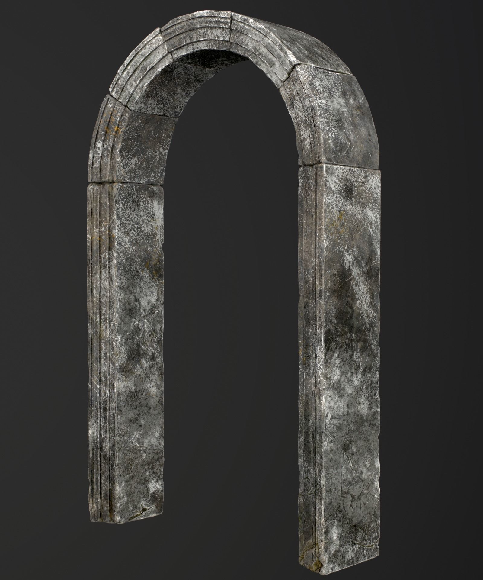 Medieval Stone Arch  Low-poly 3D model_12