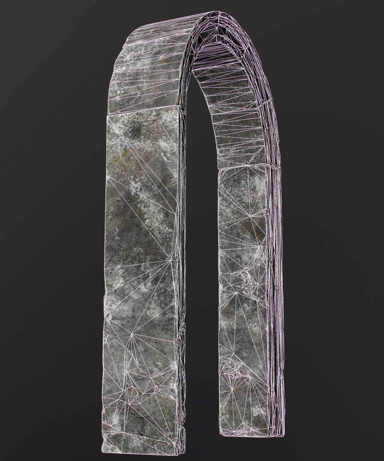 Medieval Stone Arch  Low-poly 3D model_27