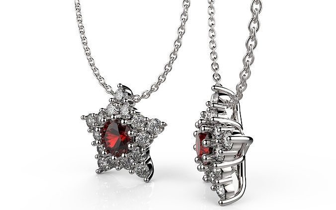 Necklace Star 3D print model