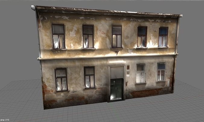 Building  appartments  Low-poly 3D model
