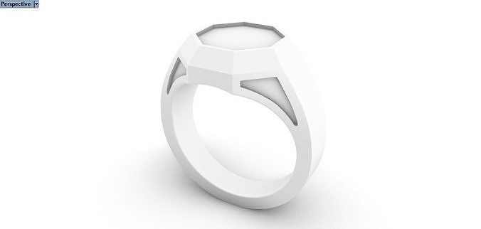 Octagon Ring 3D print model