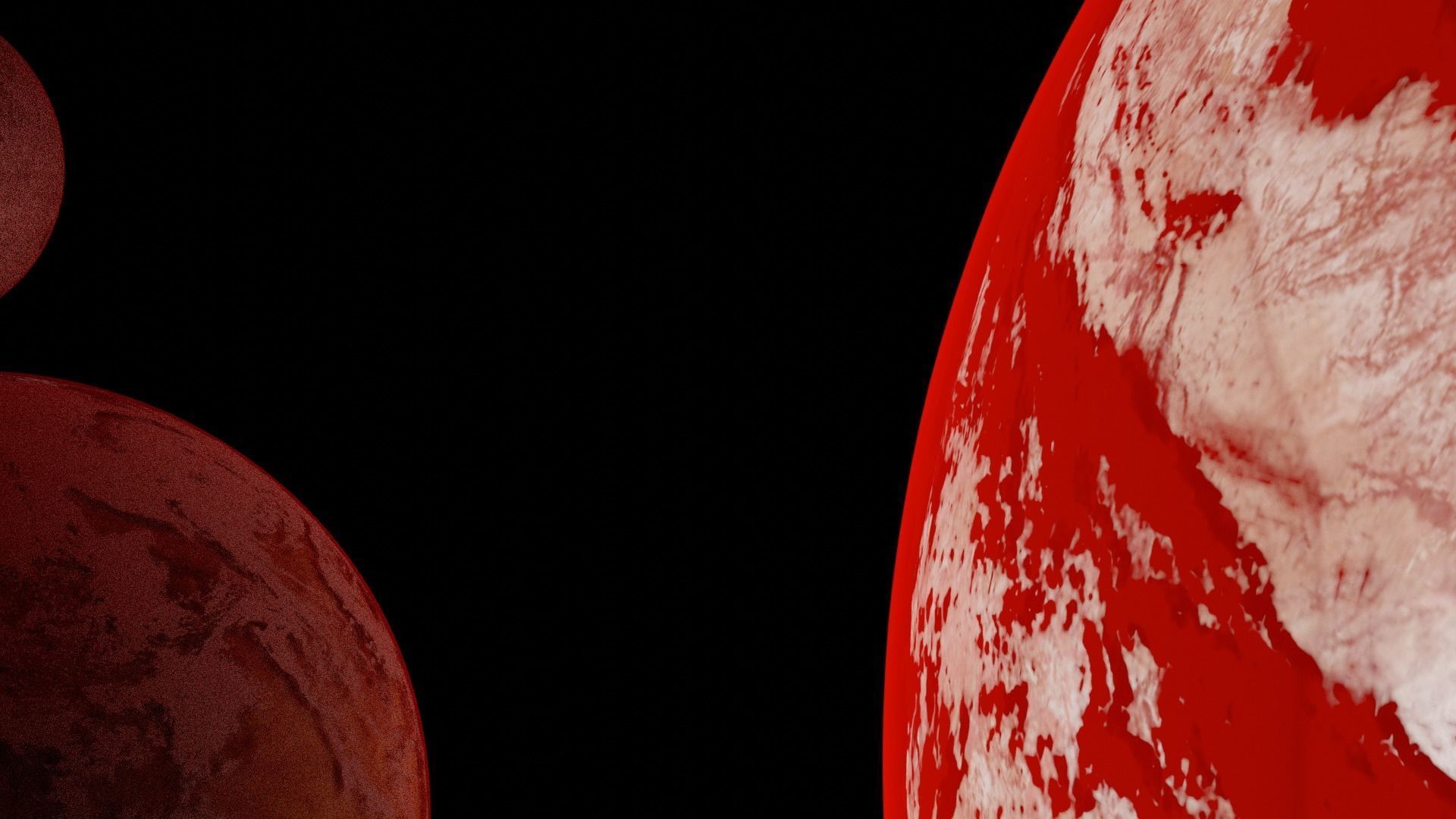 Planet With Two Moons 3D model_4