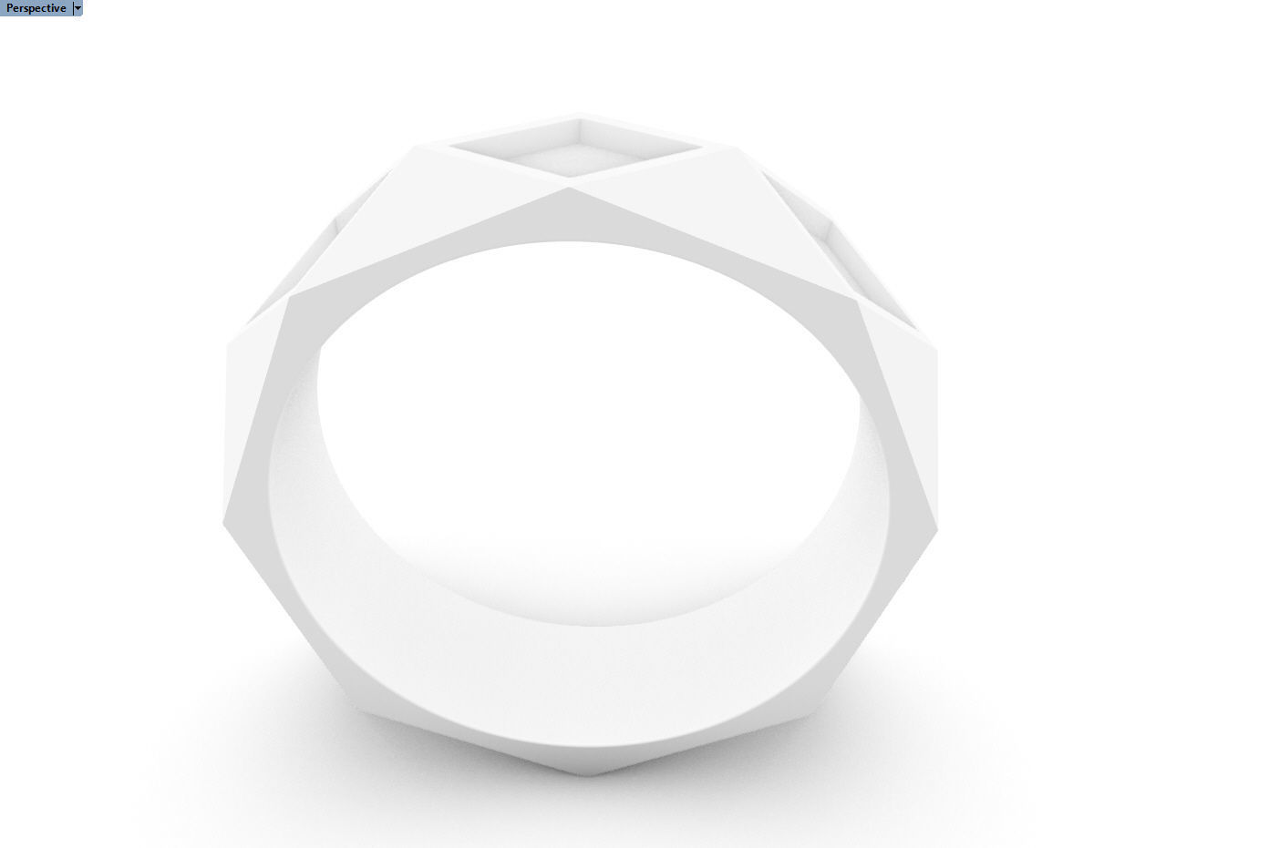 Romboid ring 3D print model_7