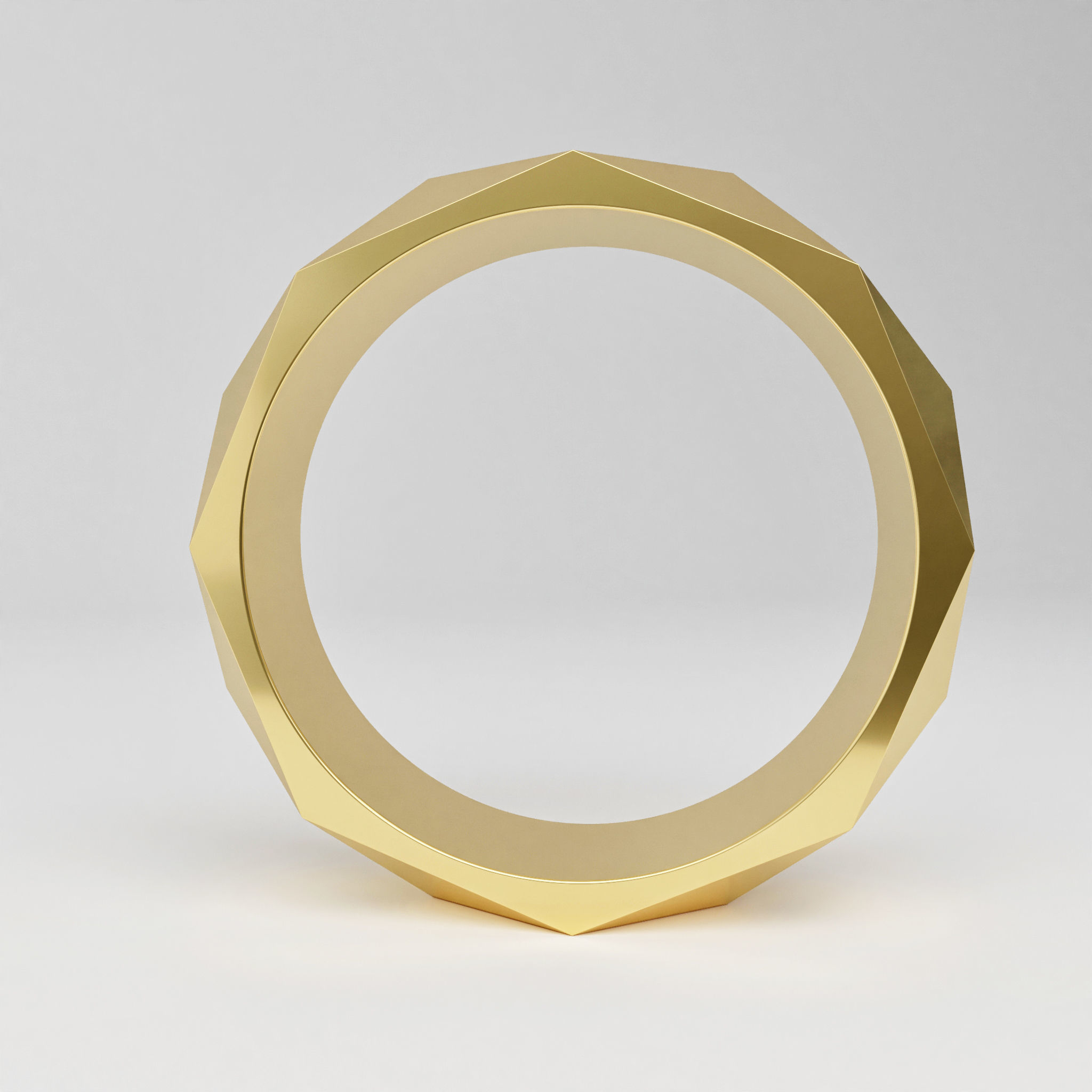 Romboid ring 3D print model_5