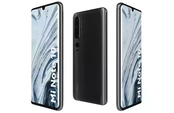 Xiaomi Mi Note 10 Midnight Black 3D model