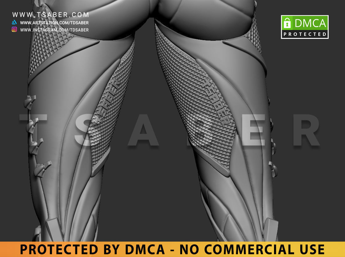 Black Widowmaker Statue - Zbrush Sculpture - Tsaber 3D print model_4