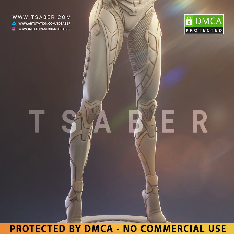 Black Widowmaker Statue - Zbrush Sculpture - Tsaber 3D print model_7