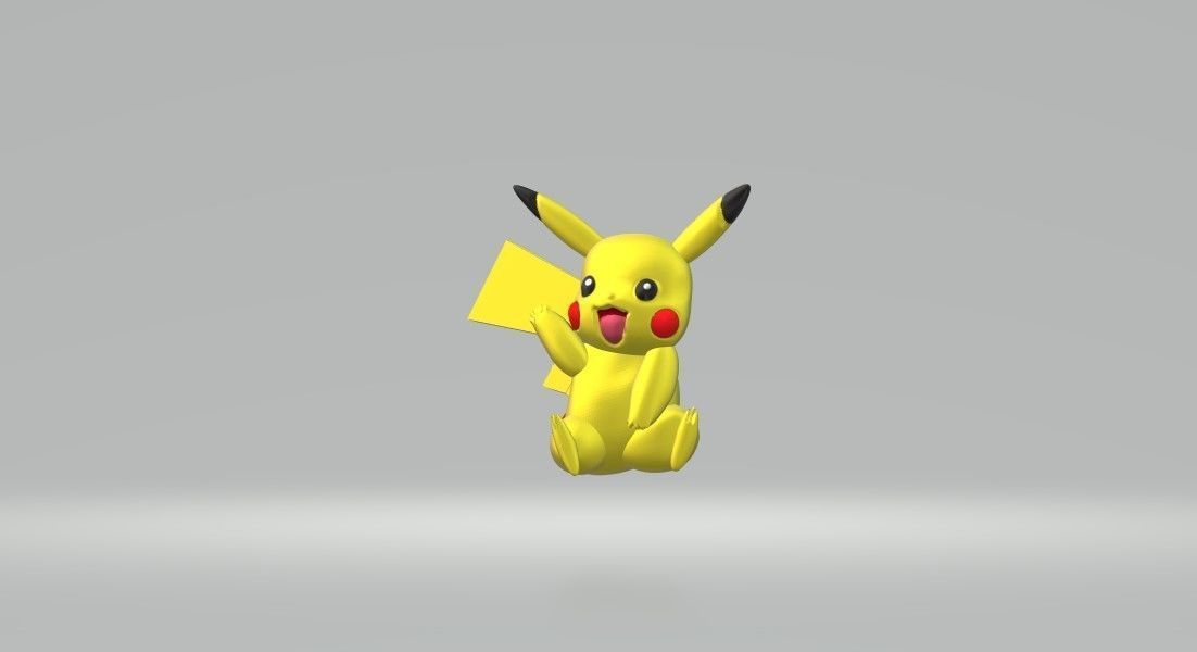 Pikachu pokemon 3D print model_2