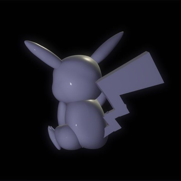 Pikachu pokemon 3D print model_4
