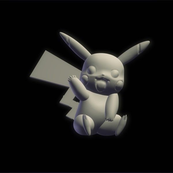 Pikachu pokemon 3D print model_3