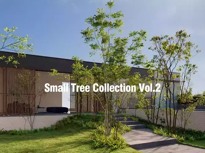 Small Tree Collection - Include GrowFX and Mesh file 3D model
