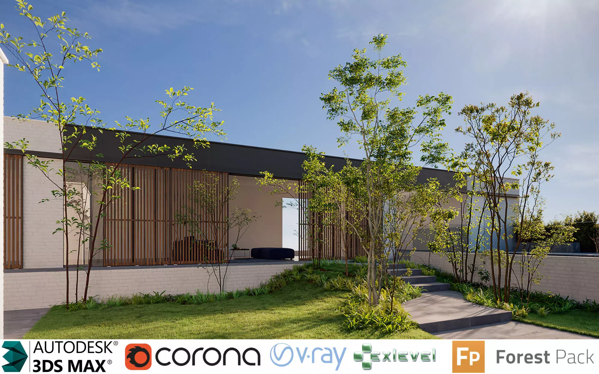 Small Tree Collection - Include GrowFX and Mesh file 3D model_1