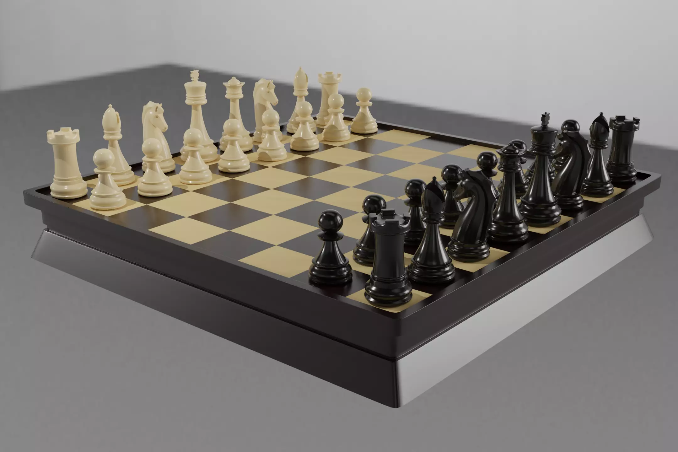 Chess Table 3D model_0