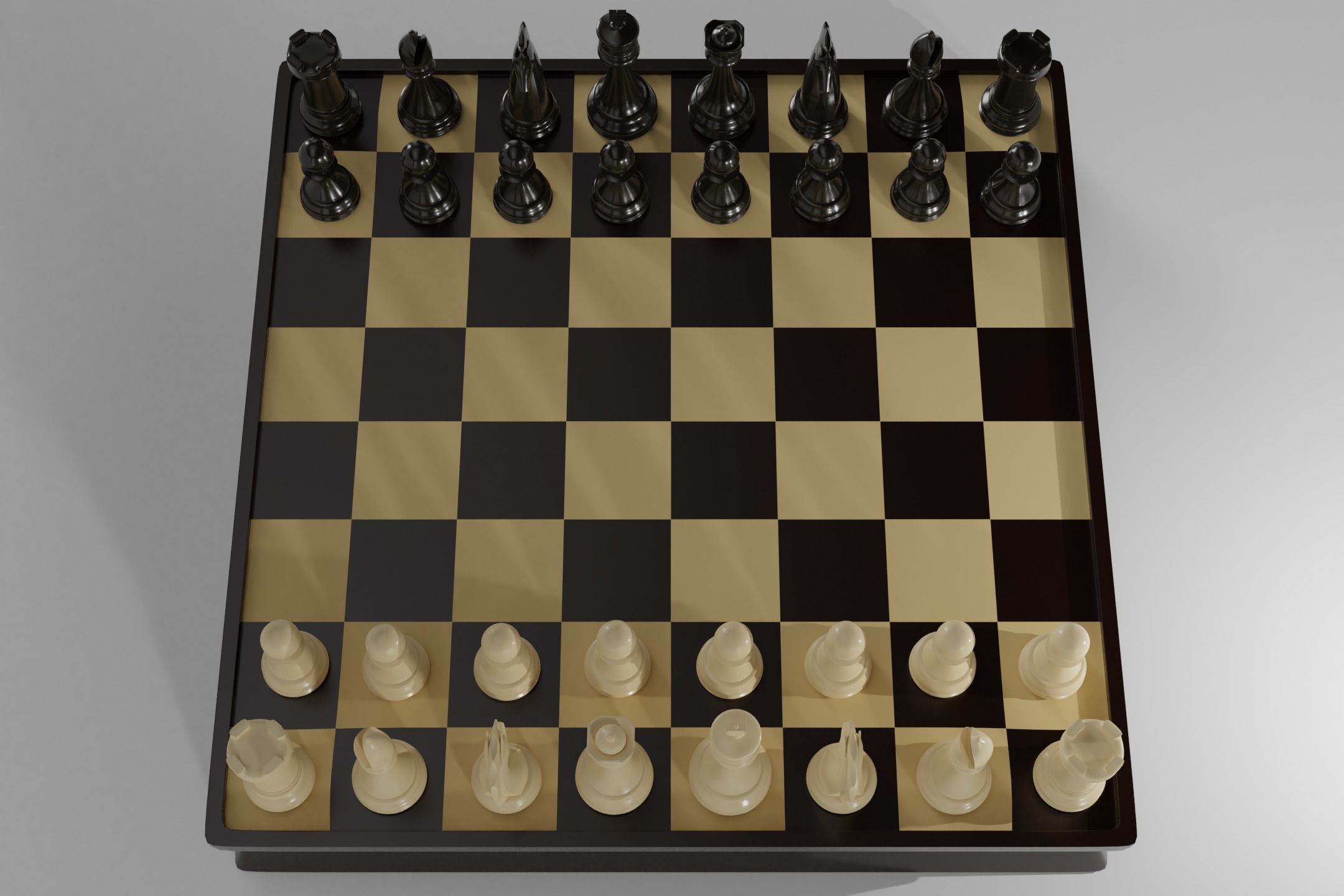 Chess Table 3D model_2