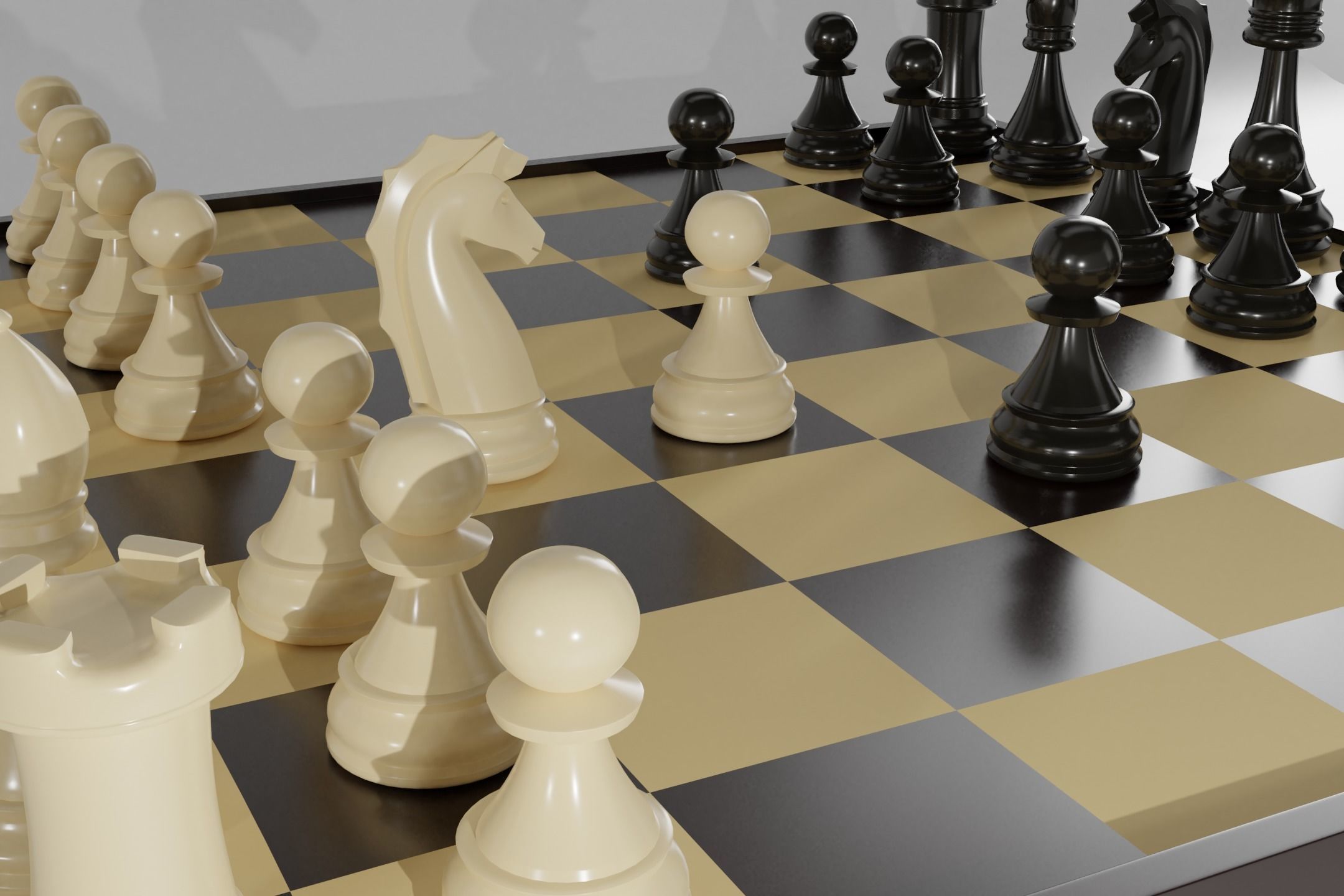 Chess Table 3D model_4