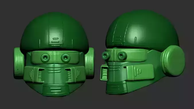 helmet high poly sculpt 3d printable 