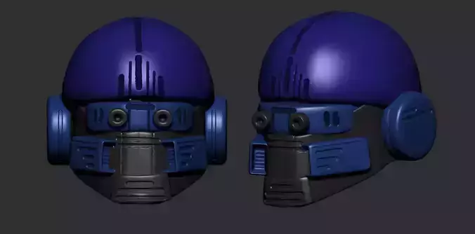 helmet high poly sculpt 3d printable ver 7 3D model