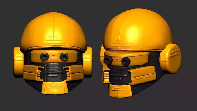 helmet high poly sculpt 3d printable ver 7 3D model