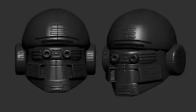 helmet high poly sculpt 3d printable ver 7 3D model