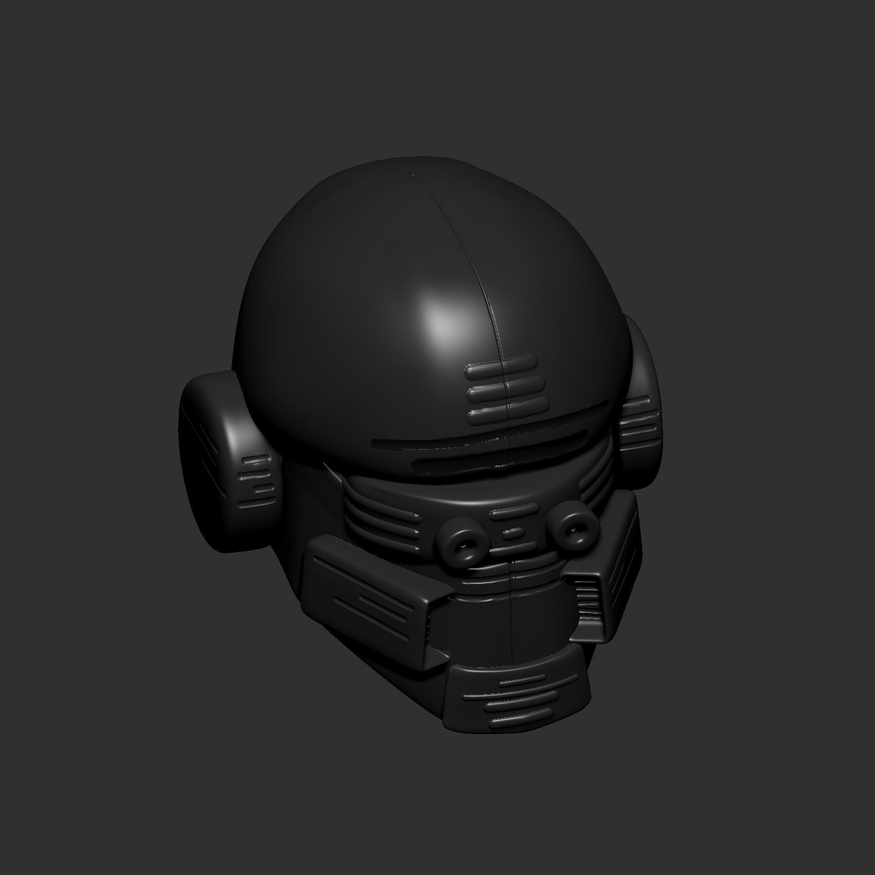 helmet high poly sculpt 3d printable ver 7 3D model 3D model_4