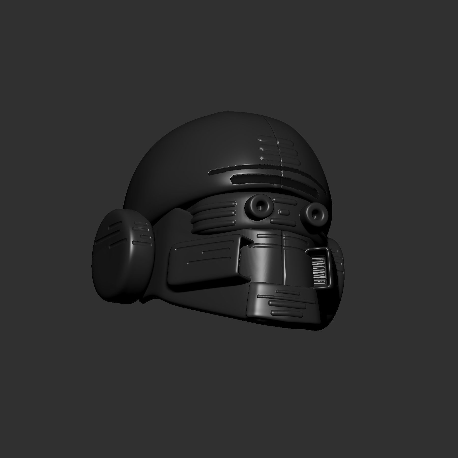 helmet high poly sculpt 3d printable ver 7 3D model 3D model_5