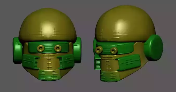 helmet high poly sculpt 3d printable ver 7 3D model