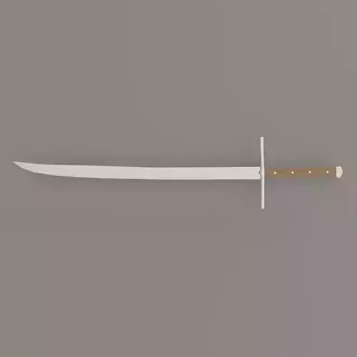 Kriegsmesser samurai sword Free low-poly 3D model