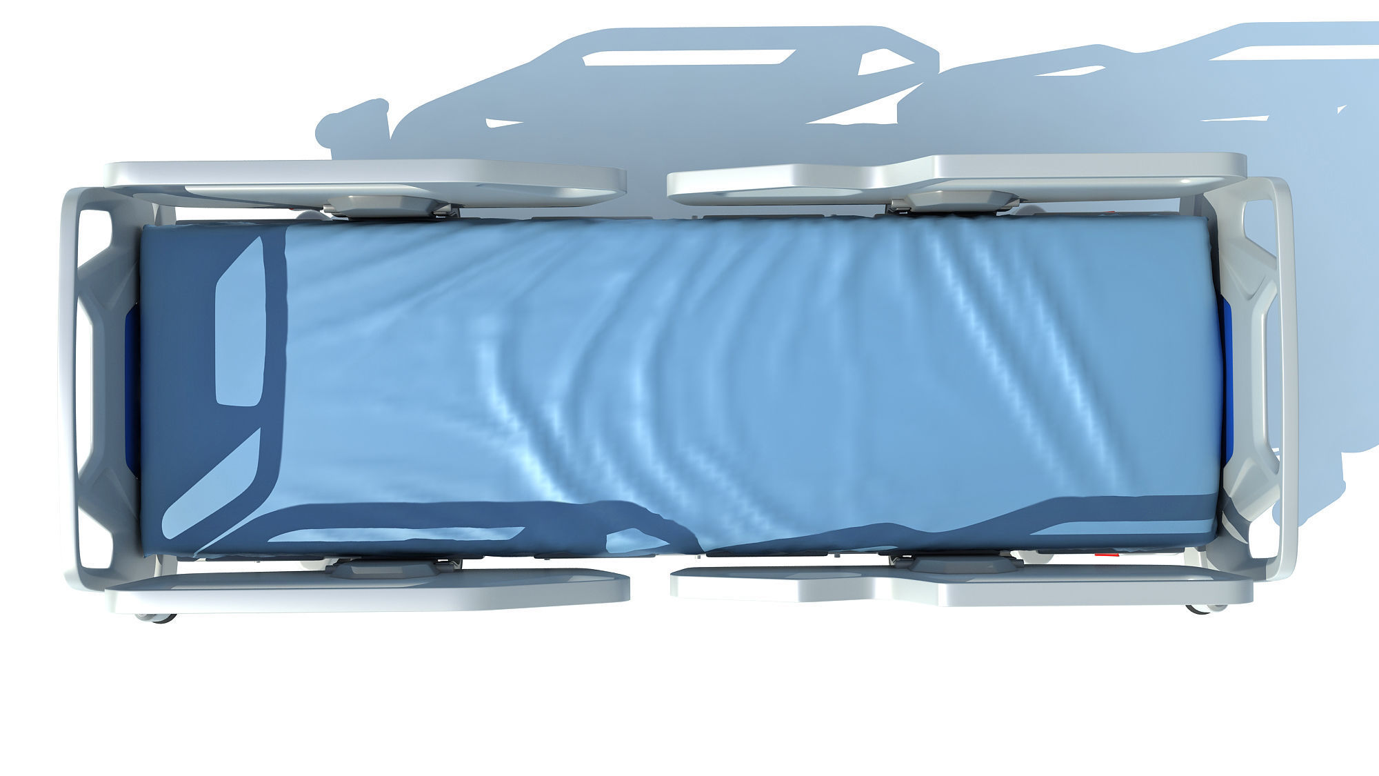 Hospital Medical Bed 1 3D model_10