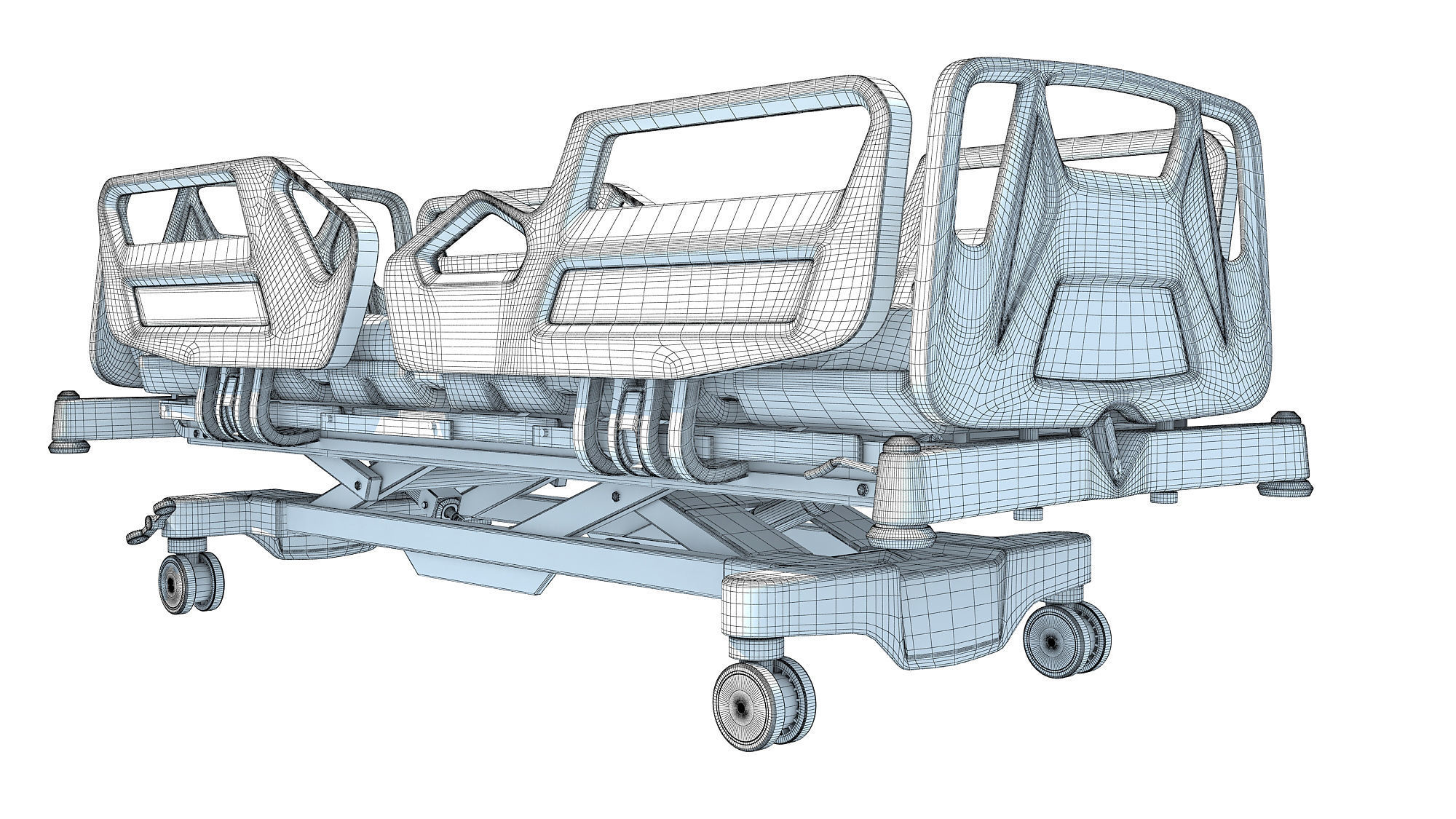 Hospital Medical Bed 1 3D model_14
