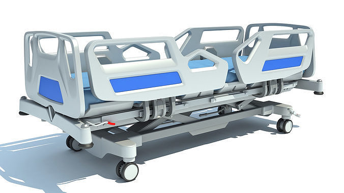 Hospital Medical Bed 1 3D model