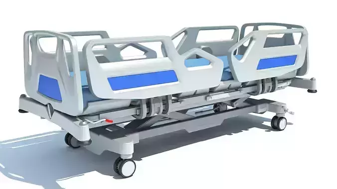 Hospital Medical Bed 1 3D model