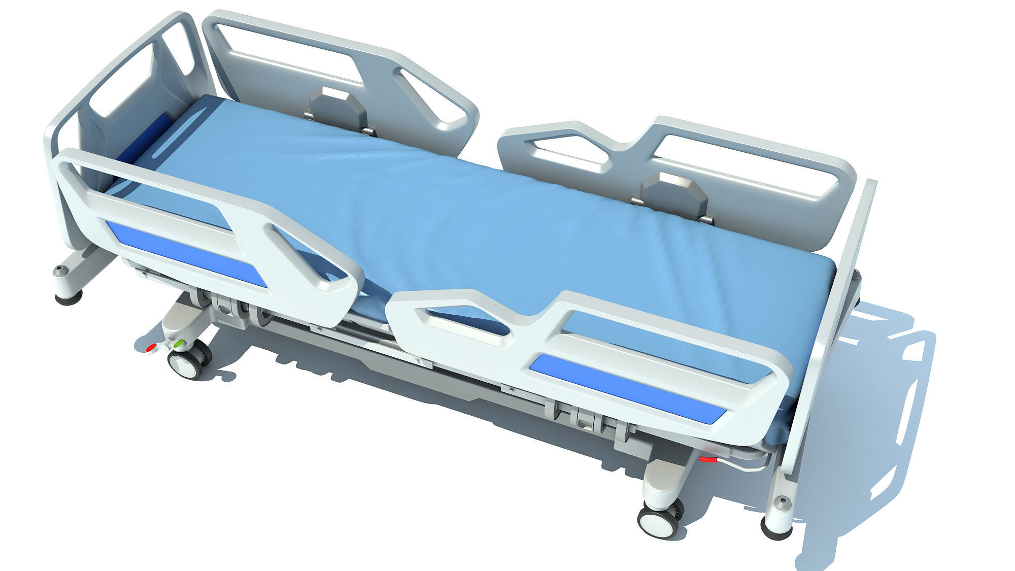 Hospital Medical Bed 1 3D model_9