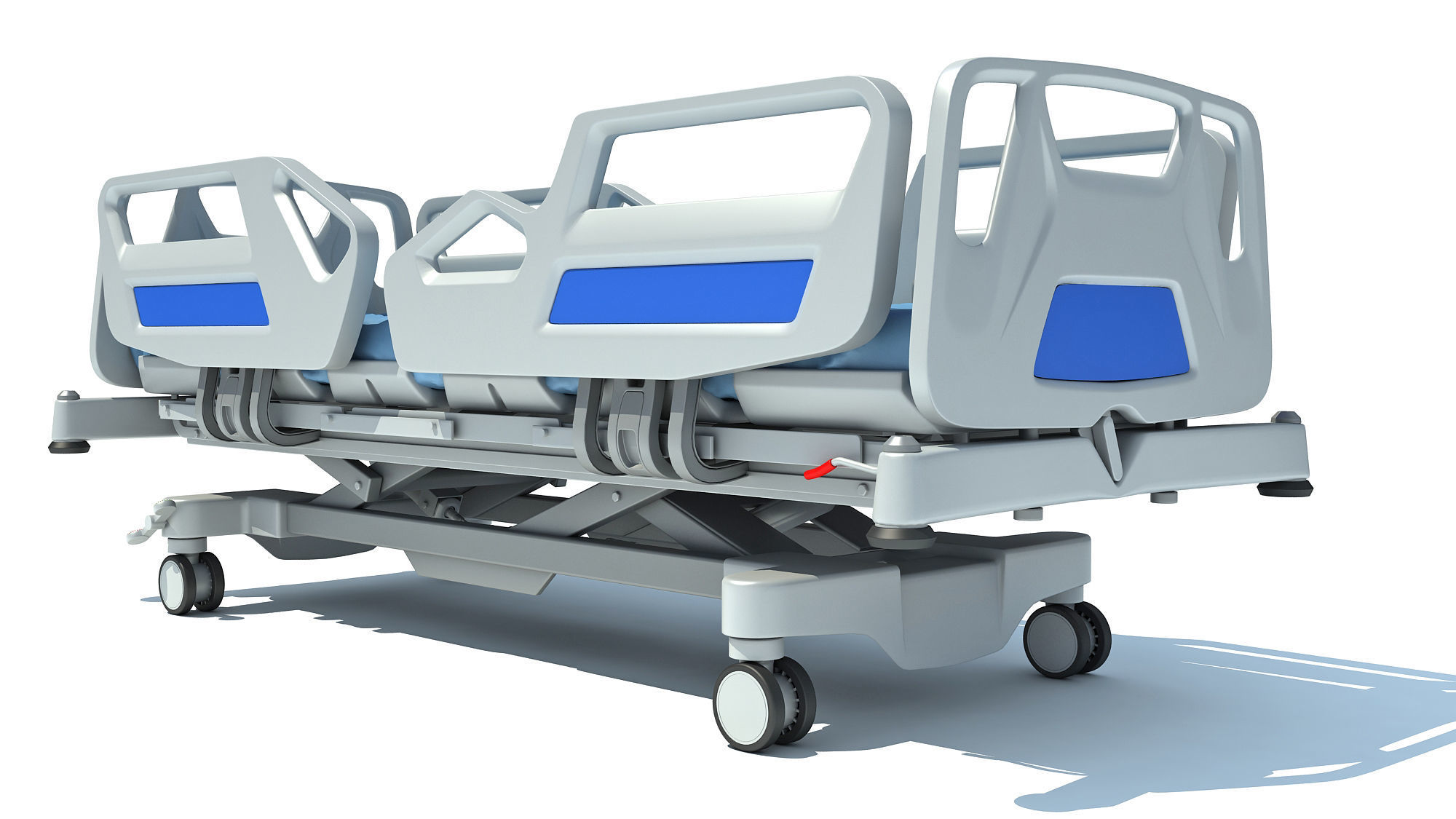 Hospital Medical Bed 1 3D model_8