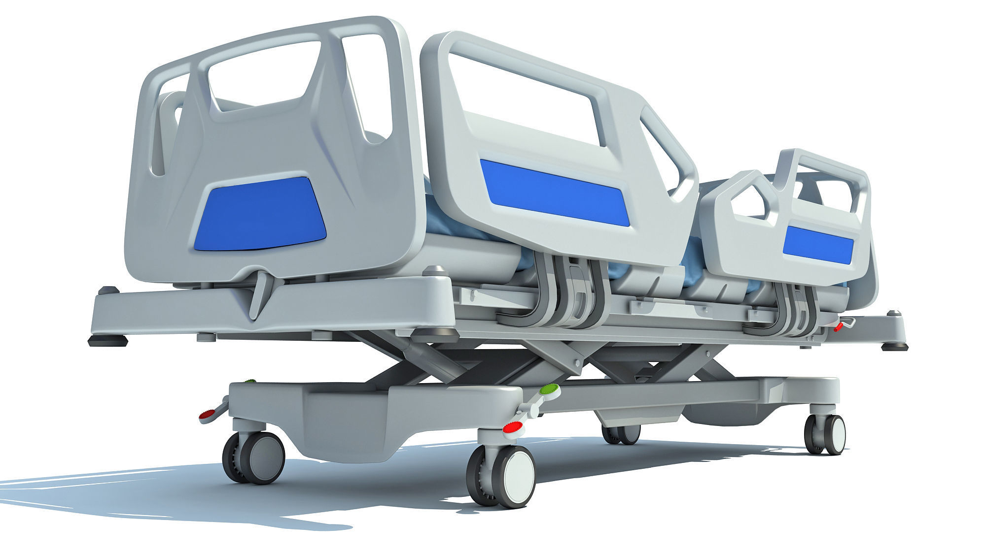 Hospital Medical Bed 1 3D model_5