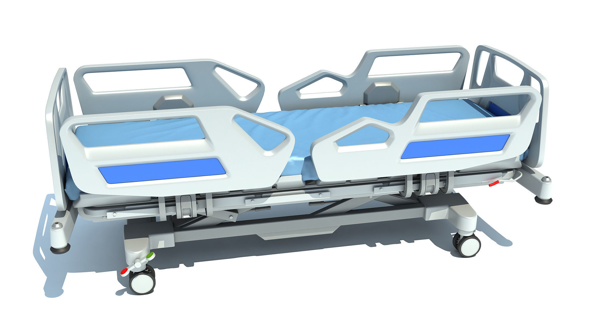 Hospital Medical Bed 1 3D model_6