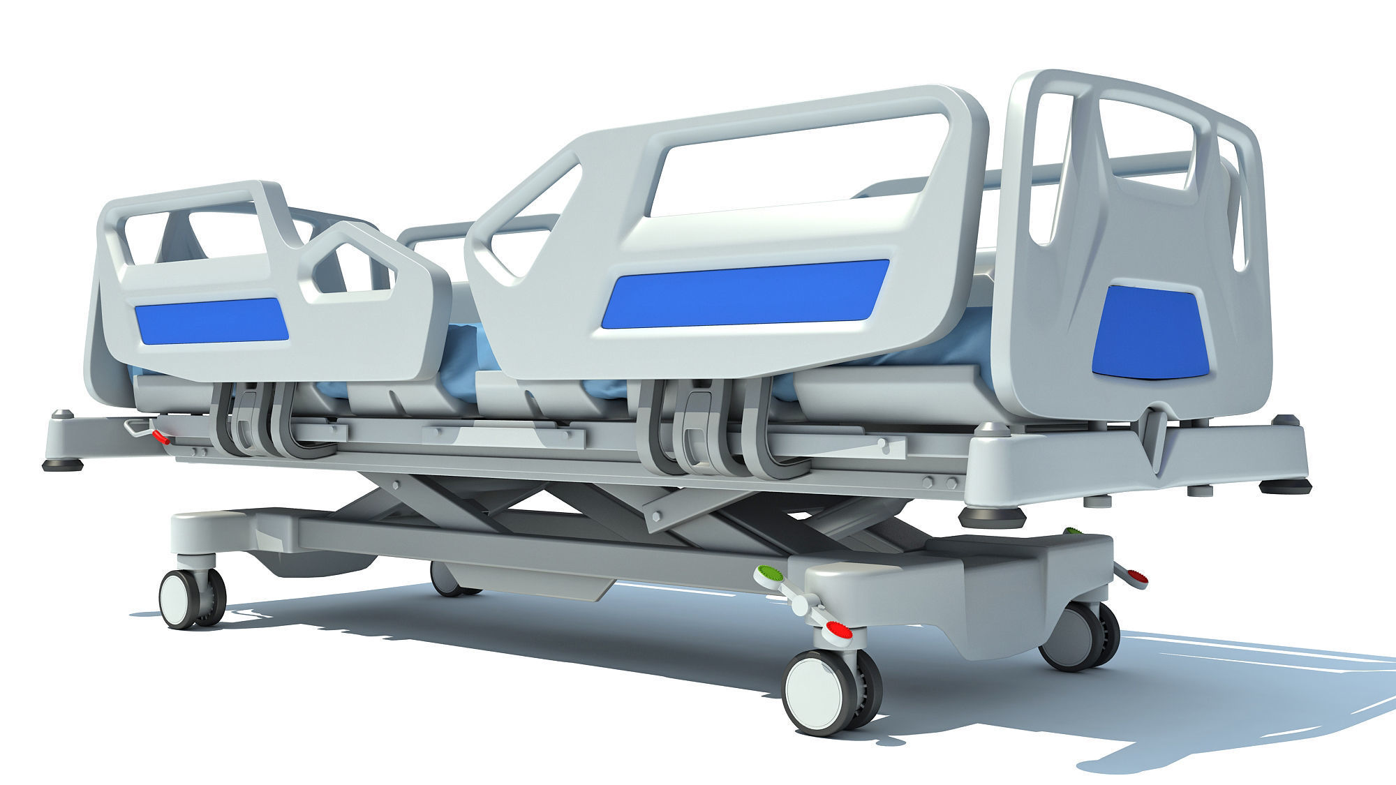 Hospital Medical Bed 1 3D model_2
