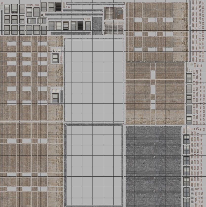 Building low poly street Low-poly 3D model_3