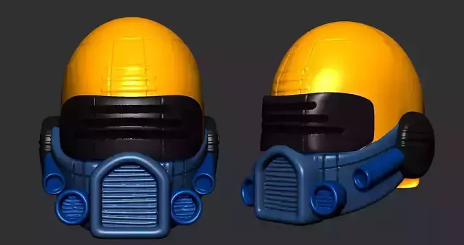 helmet high poly sculpt 3d printable ver 7 3D model