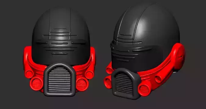 helmet high poly sculpt 3d printable ver 7 3D model