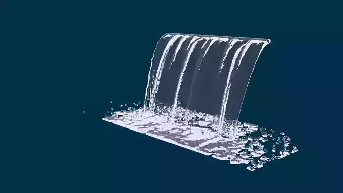 Realistic Water Fountain Animation 4 3D model