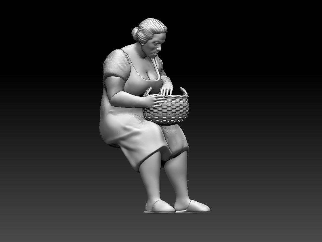 woman 3D print model_23